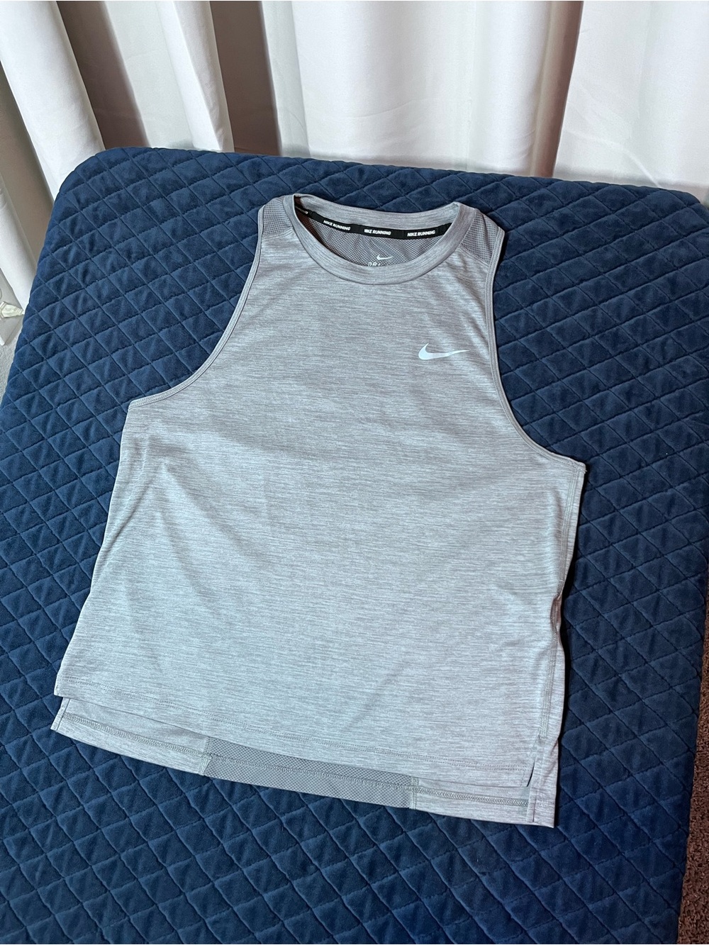 Nike Light Gray Women's Performance Tank Top - Running - Athletics